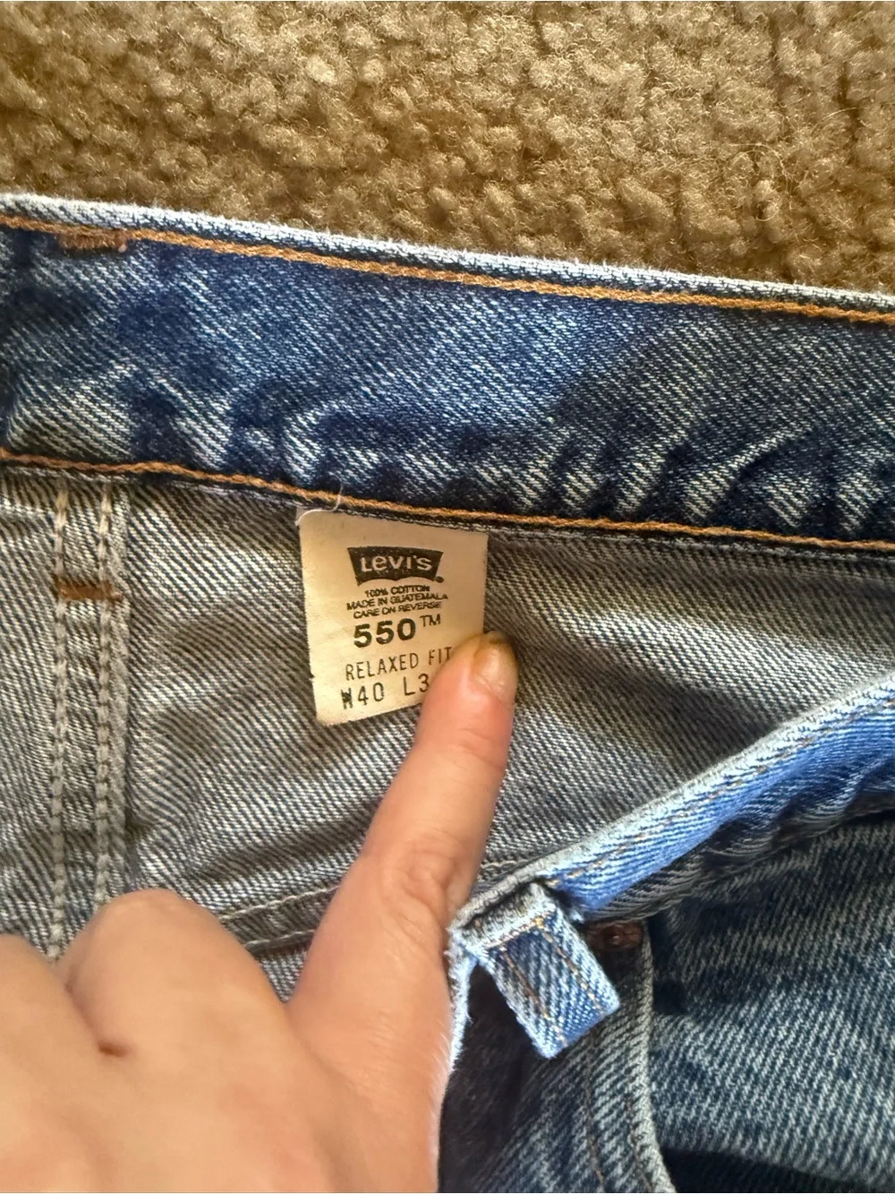 Vintage Levis 550 Jeans Men 40x34 Relaxed Fit  90s Y2K